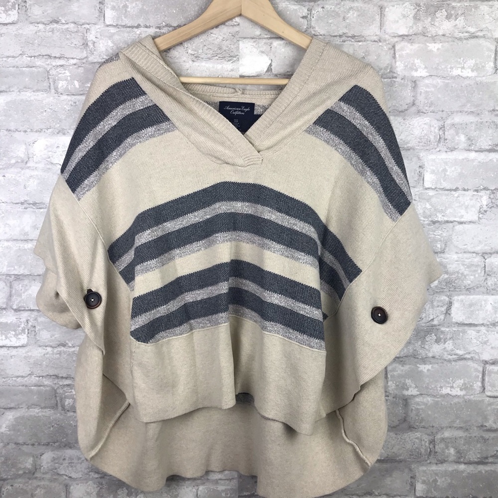 American Eagle | Southwestern Style Hooded Poncho